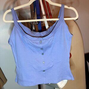 Freddies of Pinewood 1950s Tank Top - periwinkle